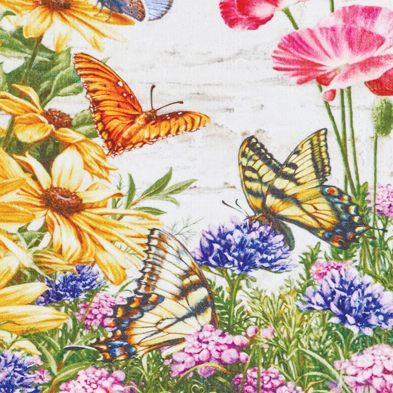 Collections Etc Set of 2 Butterfly Garden Hanging Kitchen Towels, 3 of 4