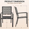 Yaheetech Set of 2 Outdoor Patio Dining Chairs with Slatted Seat and Hollow Geometric Pattern Back - 3 of 4