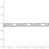Black Bow Jewelry 5.5mm 14k White Gold Flat Figaro Chain Bracelet - 4 of 4