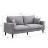 NicBex Corduroy Loveseat Sofa,Sofa with Wooden Frame and 2 Pillows,Modern Upholstered Sofa for Living Room,Office - 3 of 4