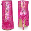 Perphy Women's Snakeskin Printed Pointed Toe Stiletto Heel Ankle Boots - 3 of 3