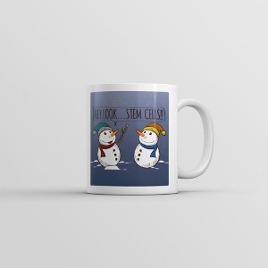 Crazy Dog T-Shirts Hey Look Stem Cells Mug Funny Sarcastic Snowman Graphic Coffee Cup-11oz - 1 of 4