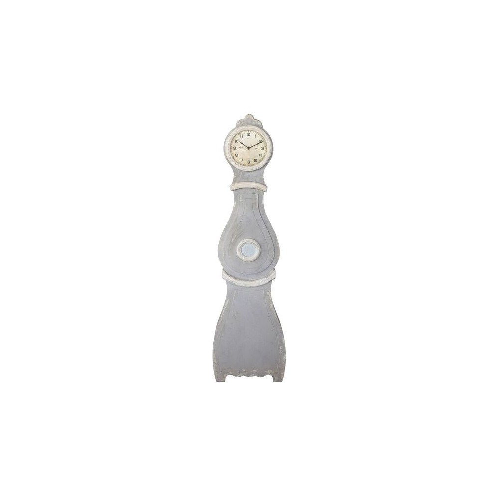 Wood Decorative Clock Gray Patina - Storied Home