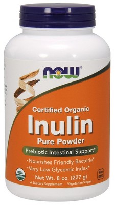 Inulin Prebiotic FOS Powder by Now Foods  -  8 oz Powder