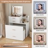 Vanity Desk with Flip Top Mirror and Lights White - 4 of 4