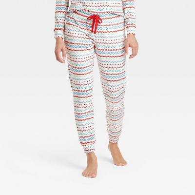 Image of Women's Fair Isle Print Snuggly Soft Holiday Matching Family Pajama Pants - Wondershop™ White L