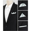 INSPIRE CHIC Men's Wedding Party Solid Color Self-Folded Pocket Squares - 4 of 4