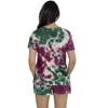 Just Love Womens Tie Dye Rainbow Shorts Set  Vibrant, Comfy Short Sleeve Sleepwear - 3 of 3