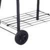 FURNIinspire Outdoor Grills, Griddles and Smokers Charcoal Grill and Smoker Combo for Backyard BBQ with Wheels, Black, 40.25"*14.25"*14.25" - 4 of 4