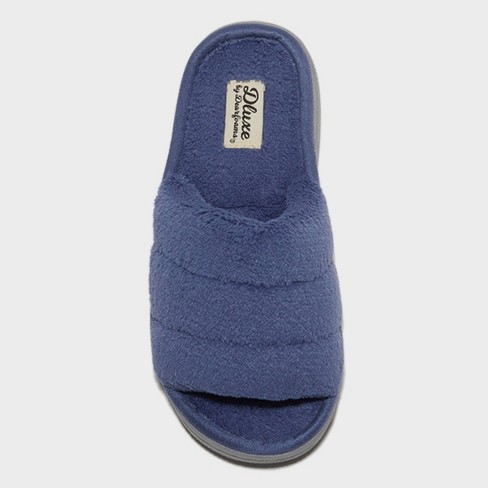 dluxe by dearfoams Kids RJ Terry Slide Slippers Indigo 11 12