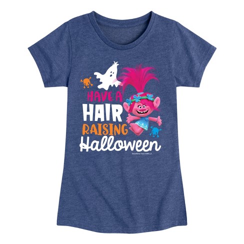 Girls' - Trolls - Have A Hair Raising Halloween Poppy Fitted Short Sleeve Graphic T-Shirt - image 1 of 4