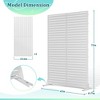 TOAOTBNBO Metal Privacy Screen with Stand, Decorative Privacy Fence Panels with Louver Pattern, Outdoor Privacy Screen for Balcony, White - 3 of 4