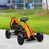 Aosom 12V Electric Go Kart for Kids, Outdoor Ride-On Toy with Forward Backward Drive & Adjustable Speed, Gift for Child 3-8 Years Old, Orange - 2 of 4