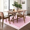 homfan Scalloped Washable Rug w/ Non-Slip Back - Modern Low-Pile Carpet for Living Room, Bedroom - 3 of 4
