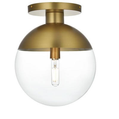 Elegant Lighting Eclipse 12 Inch Flush Mount Clear Shade in Chrome