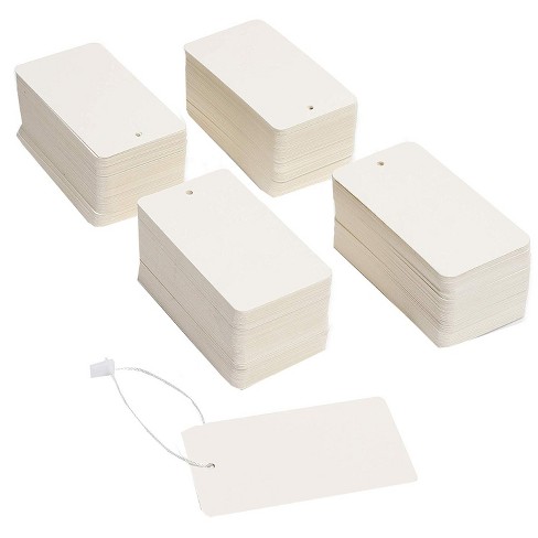 untied string 500 white tags 1 13/16 inches cardstock paper 