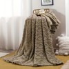DOMETOUR Fuzzy Cable Knit Throw Blanket for Couch, 43.3 x55 Inches Cozy Blanket for Kids Women, Ultra Soft Lightweight Blanket for All Season - 3 of 4