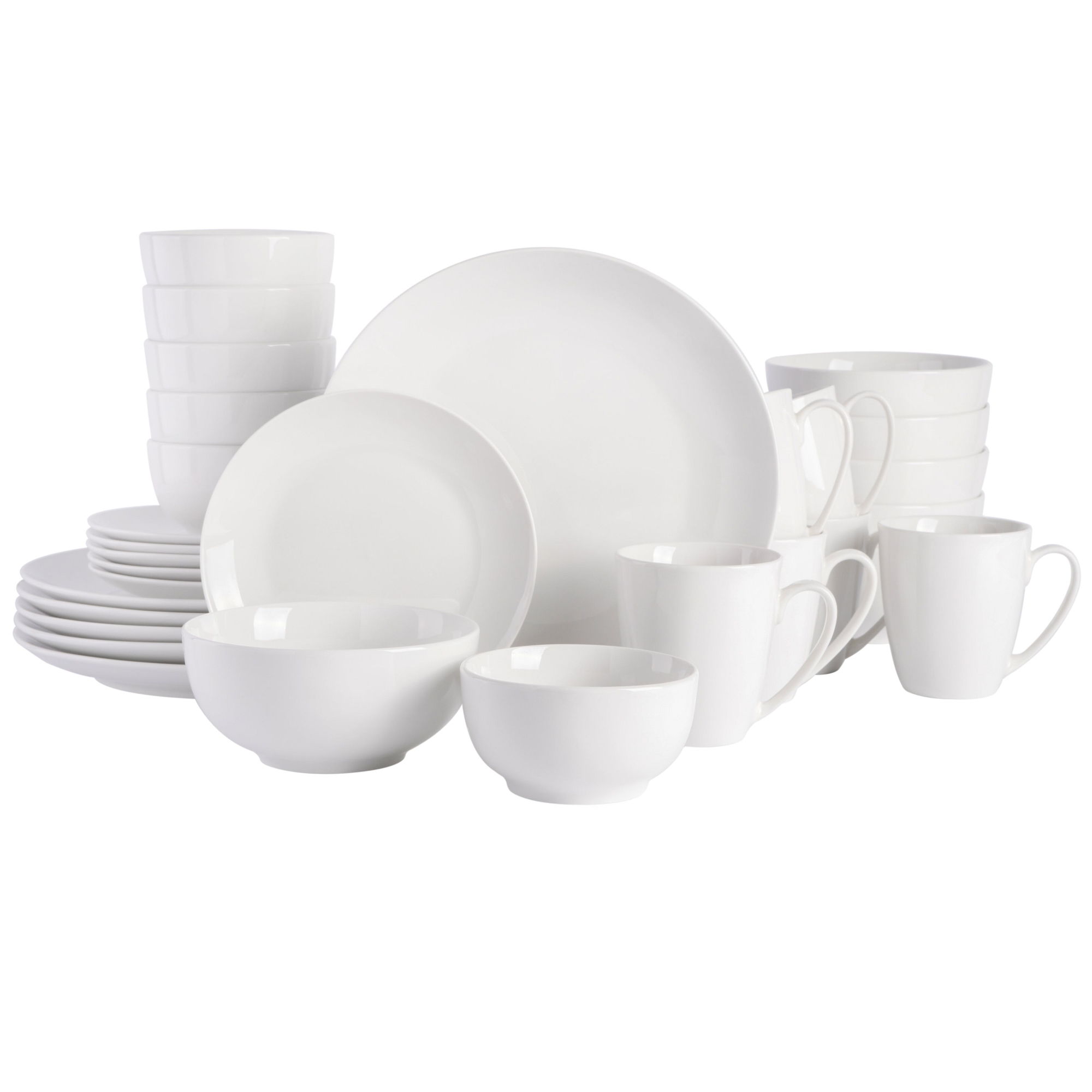 Gibson Home Ogalla Whiteware Dinnerware Set White 30