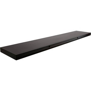 Kiera Grace 47"x9" Aberg Floating Shelf Black: Built-In LED, Touch-Activated, MDF Composite - 1 of 4