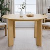 PexFix 52" x 52" Natural Solid Wood Farmhouse Dining Table Round Wood Top for Modern Dining Rooms & Family Gatherings - 4 of 4