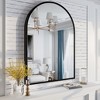 Apmir Arched High-Strength Tempered Glass and Aluminum Alloy Framed French Cleat Mounted Wall Decor Bathroom Vanity Mirror with 5-Year Warranty - 4 of 4
