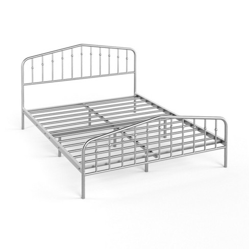 Metal bed frame with deals headboard and footboard