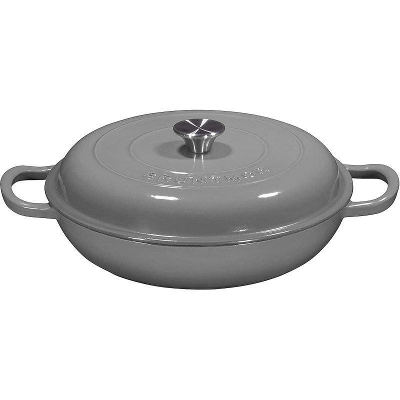 Bruntmor 121oz Enamel Cast Iron Dutch Oven With Handles And Lid, 1 of 6
