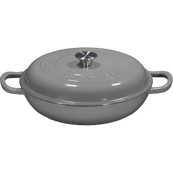 Bruntmor 121oz Enamel Cast Iron Dutch Oven With Handles And Lid