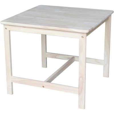 Eco-Friendly Traditional Parawood Kids 3-Piece Table and Chair Set