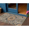 HomeRoots 3' X 5' Terra Cotta And Charcoal Damask Washable Indoor Outdoor Area Rug - 2 of 4