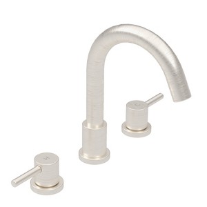 Bathroom Faucet, 8 Inch 3 Hole Faucet for Vanity Sink, Lavatory Basin Faucet with 2 Lever Handles, Pop Up Drain, 360 Degree Swivel Spout - 1 of 4