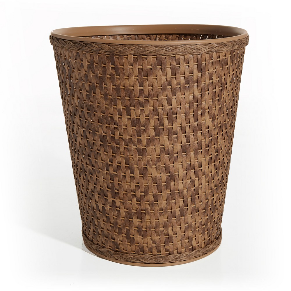UPC 032672184115 product image for Carter Round Bathroom Wastebasket Brown LaMont Home | upcitemdb.com