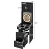 SEVOBAL Vanity Tables Compact Vanity Desk with Mirror Ample Storage and Hidden Stool for Bedroom, Black, 44.88"*24.4"*8.66" - 2 of 4