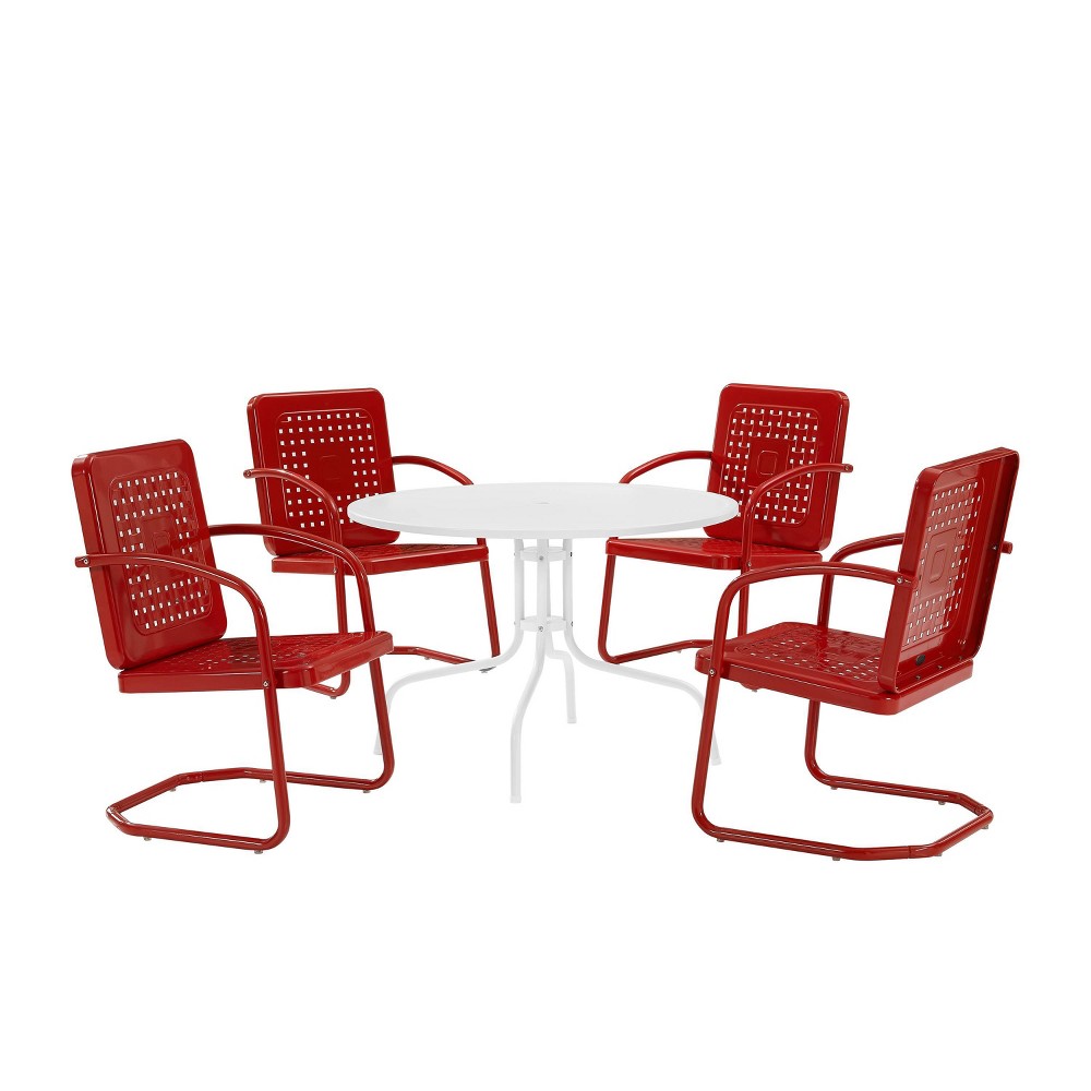 Photos - Dining Table Crosley Bates 5pc Outdoor Dining Set - Red  