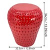 Vynxaria 13.4" Oversized Resin Strawberry Stool, Multi-Purpose Side Table Plant Stand, Indoor Outdoor Home Garden Decor - 4 of 4