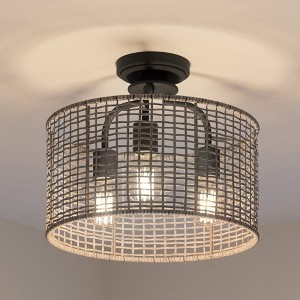 Urban Ambiance Luxury Bohemian Chandelier 14.375''H x 15.625''W,  Midnight Black Finish,  Taree Collection, UHP3961 - 1 of 4