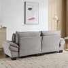 NicBex 84" Corduroy Sleeper Sofa with 23" Deep Seat, Upholstered Loveseat Sofa with 2 Supportive Pillows, Couches for Living Room - 4 of 4