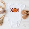 The Juniper Shop SmileyWorld Pumpkin Face Checkered Baby Short Sleeve Bodysuit - 3 of 4