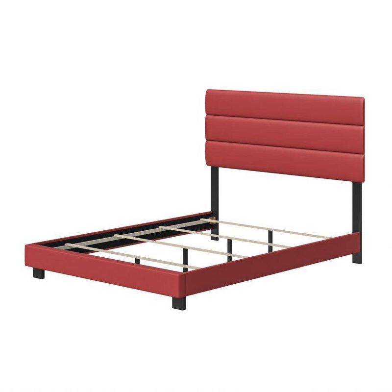 Caprice Faux Leather Channel Upholstered Platform Bed - Eco Dream, 6 of 11