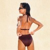 Women's Shimmering Ribbed Texture Halter Bikini Set - Cupshe - 4 of 4