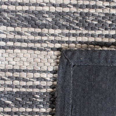 Marbella Grey and Chocolate 6' x 9' Hand Loomed Area Rug