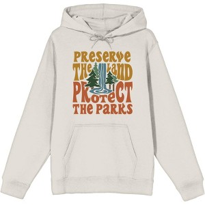 Elevation 7573 "Preserve The Land, Protect The Parks" Adult Long Sleeve Hoodie - 1 of 2