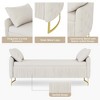 Velvet Upholstered Storage Ottoman, Storage Bench with 2 Pillows, Ruched and Button Tufted Design - ModernLuxe - 4 of 4