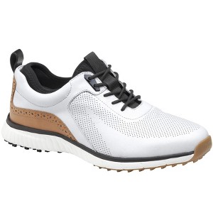 Johnston & Murphy Men's XC4 H1-Luxe Hybrid Golf Shoes, White Waterproof Full Grain, Size 10.5 - 1 of 3