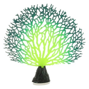 Unique Bargains Soft Silicone Glowing Aquarium Simulation Coral Green - 1 of 4