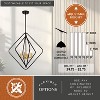 VAXCEL Brady 4 Light Black and Satin Brass Contemporary Geometric Cage Pendant Light - 4 of 4