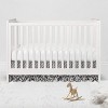 Bacati - Love Gray/white 3 Layer Crib Skirt - 4 of 4