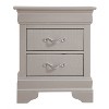 HomeStock Silver Champagne Nightstand 24x21x16 with Two Spacious Drawers, Compact Bedside Table for Storage and Elegant Modern Finish - 4 of 4