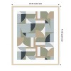 Amanti Art Futuristic Bauhaus Polygons Beige by Ninola Design Wood Framed Wall Art Print - 3 of 4