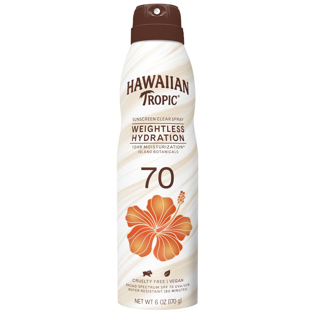 Photos - Sun Skin Care Hawaiian Tropic Silk Hydration Weightless Sunscreen C-Spray - SPF 70 - 6oz